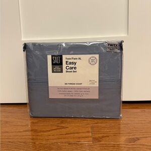 ✨ Brand New Twin XL Sheet Set – Blue/Grey | 100% Cotton